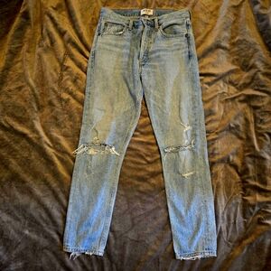 Agolde Distressed Light Wash Jeans Size 27